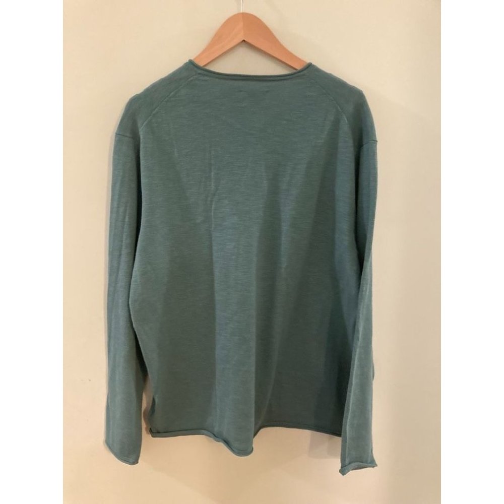 UNTUCKIT Paulson Henley Green Sweater. Size L - Picture 6 of 6